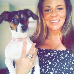 PINK LILY SMOCKED BLACK AND WHITE DITSY FLORAL BLOUSE